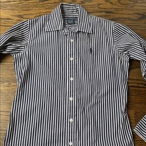 Ralph Lauren Sport Ladies Navy and White striped Shirt